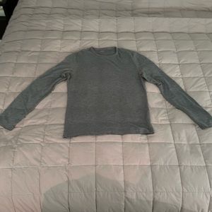 John Varvatos Star USA Long Sleeve Tee T-shirt Men S Crew Neck Heather Blue/Gray